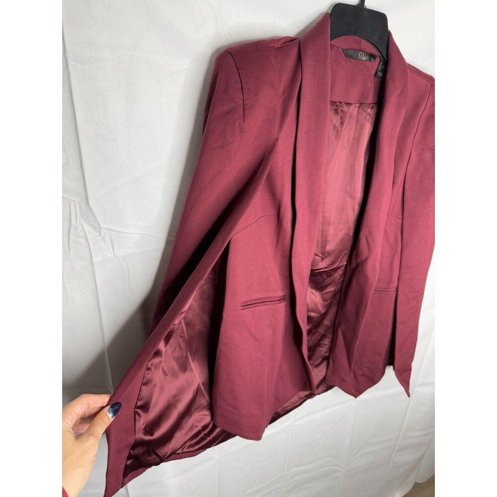 G.I.L.I Maroon Open Arm Blazer,  8 New
